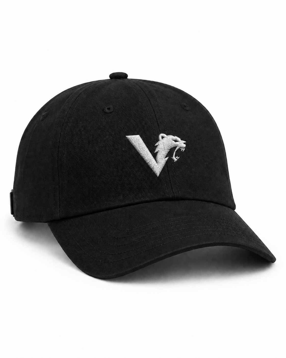 Boné Essential VORAZ preto com símbolo branco bordado